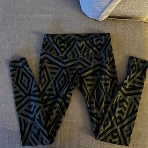 Lululemon tribal tights. Green and black